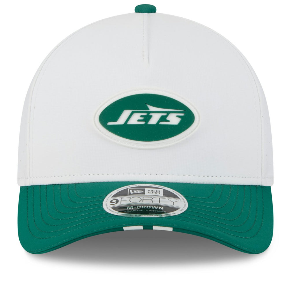New York Jets New Era 2025 NFL Training Camp A-Frame 9FORTY Adjustable Hat - White/Green online