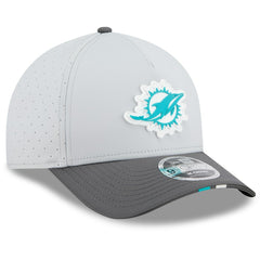 Miami Dolphins New Era 2025 NFL Training Camp A-Frame 9FORTY Adjustable Hat - Gray/Graphite online