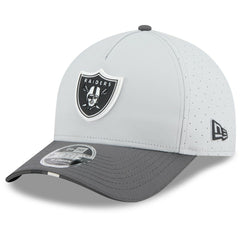 Las Vegas Raiders New Era 2025 NFL Training Camp A-Frame 9FORTY Adjustable Hat - Gray/Graphite for sale