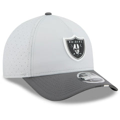 Las Vegas Raiders New Era 2025 NFL Training Camp A-Frame 9FORTY Adjustable Hat - Gray/Graphite for sale