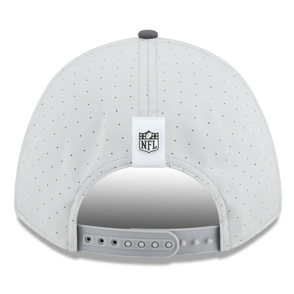 Las Vegas Raiders New Era 2025 NFL Training Camp A-Frame 9FORTY Adjustable Hat - Gray/Graphite for sale