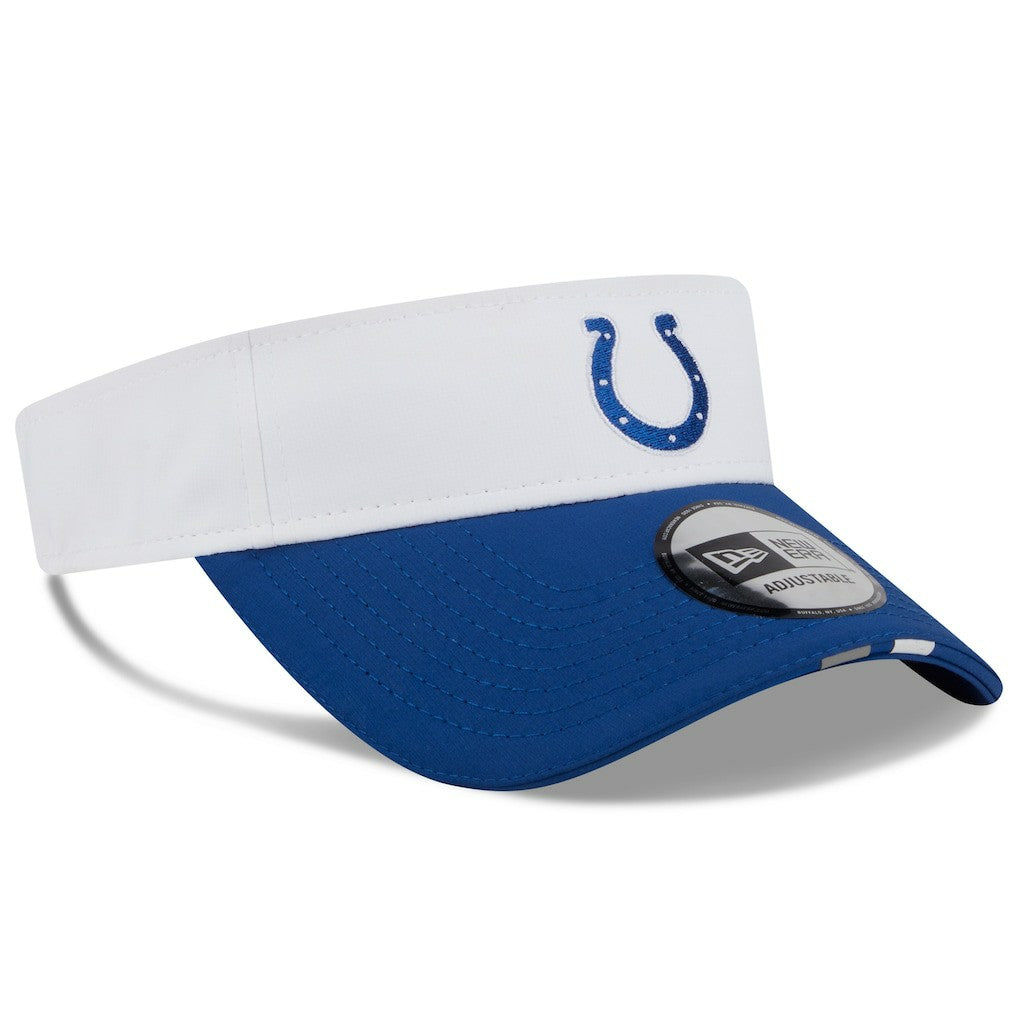 Indianapolis Colts New Era 2025 NFL Training Camp Adjustable Visor - White/Royal cheap