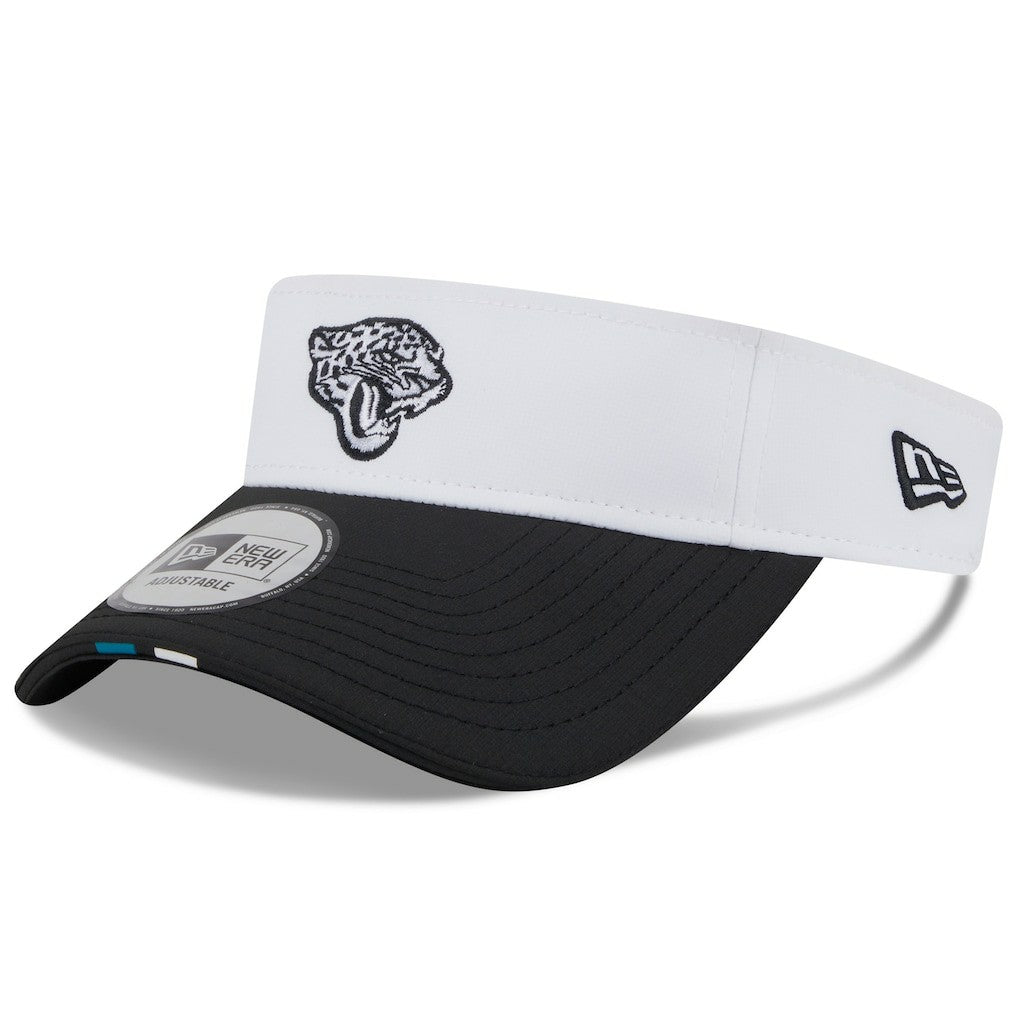 Jacksonville Jaguars New Era 2025 NFL Training Camp Adjustable Visor - White/Black online