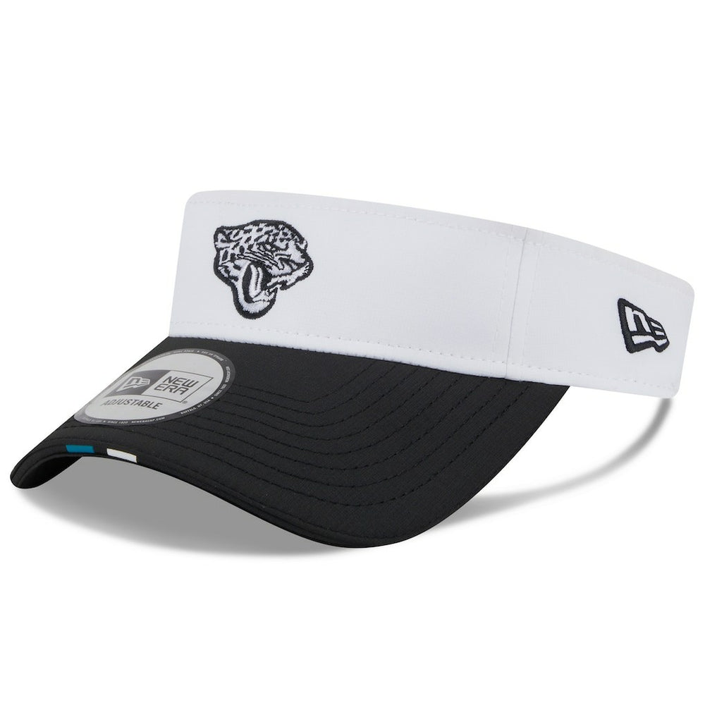 Jacksonville Jaguars New Era 2025 NFL Training Camp Adjustable Visor - White/Black online