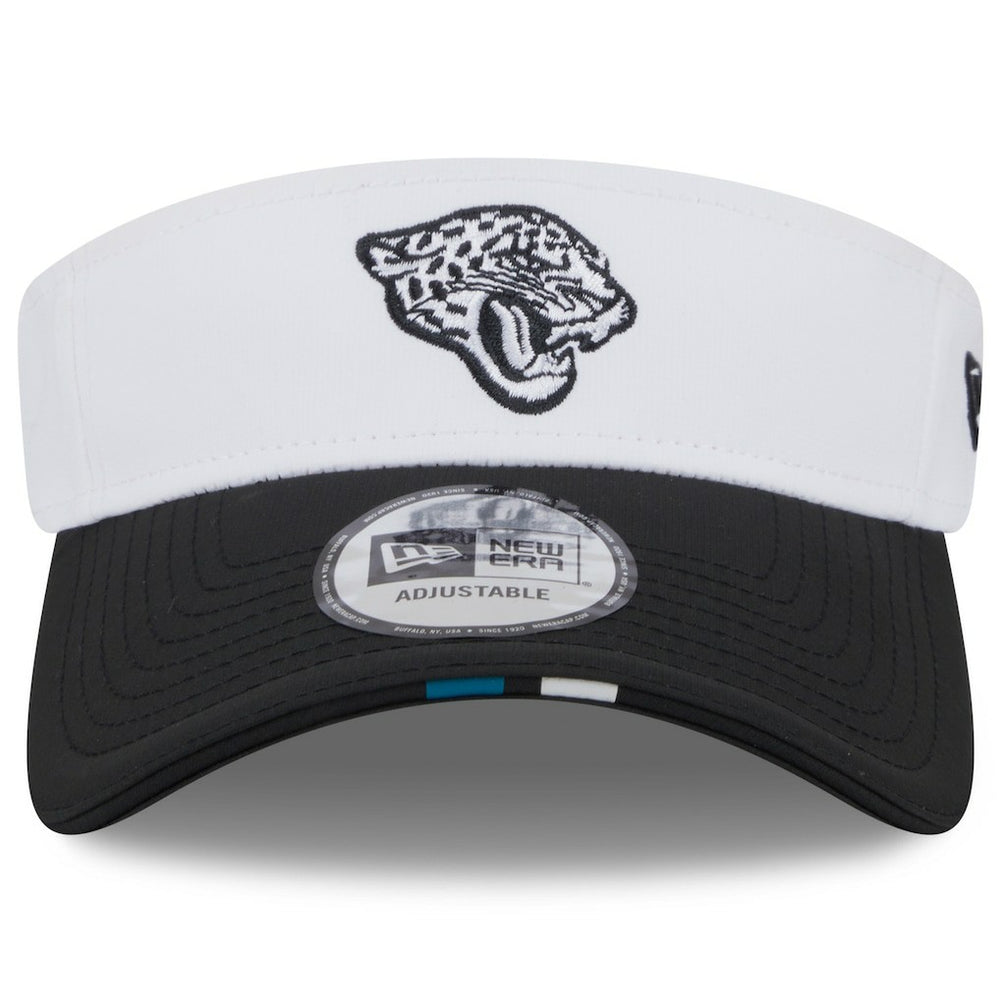 Jacksonville Jaguars New Era 2025 NFL Training Camp Adjustable Visor - White/Black online