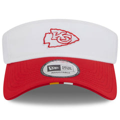 Kansas City Chiefs New Era 2025 NFL Training Camp Adjustable Visor - White/Red for sale