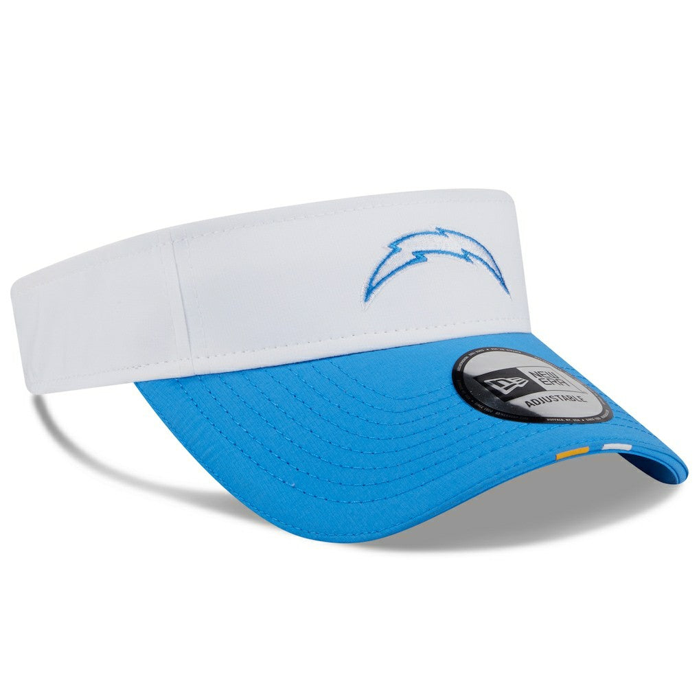 Los Angeles Chargers New Era 2025 NFL Training Camp Adjustable Visor - White/Powder Blue cheap