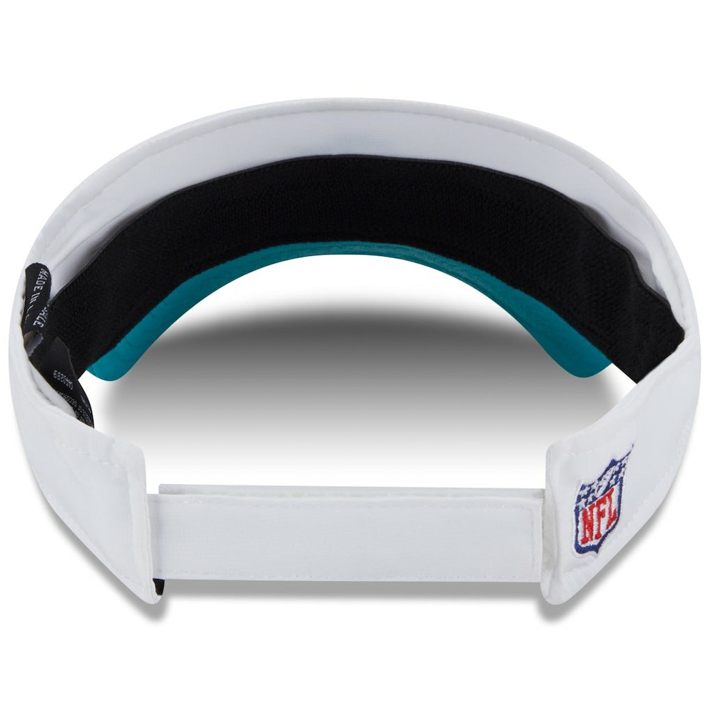 Miami Dolphins New Era 2025 NFL Training Camp Adjustable Visor - White/Aqua discount
