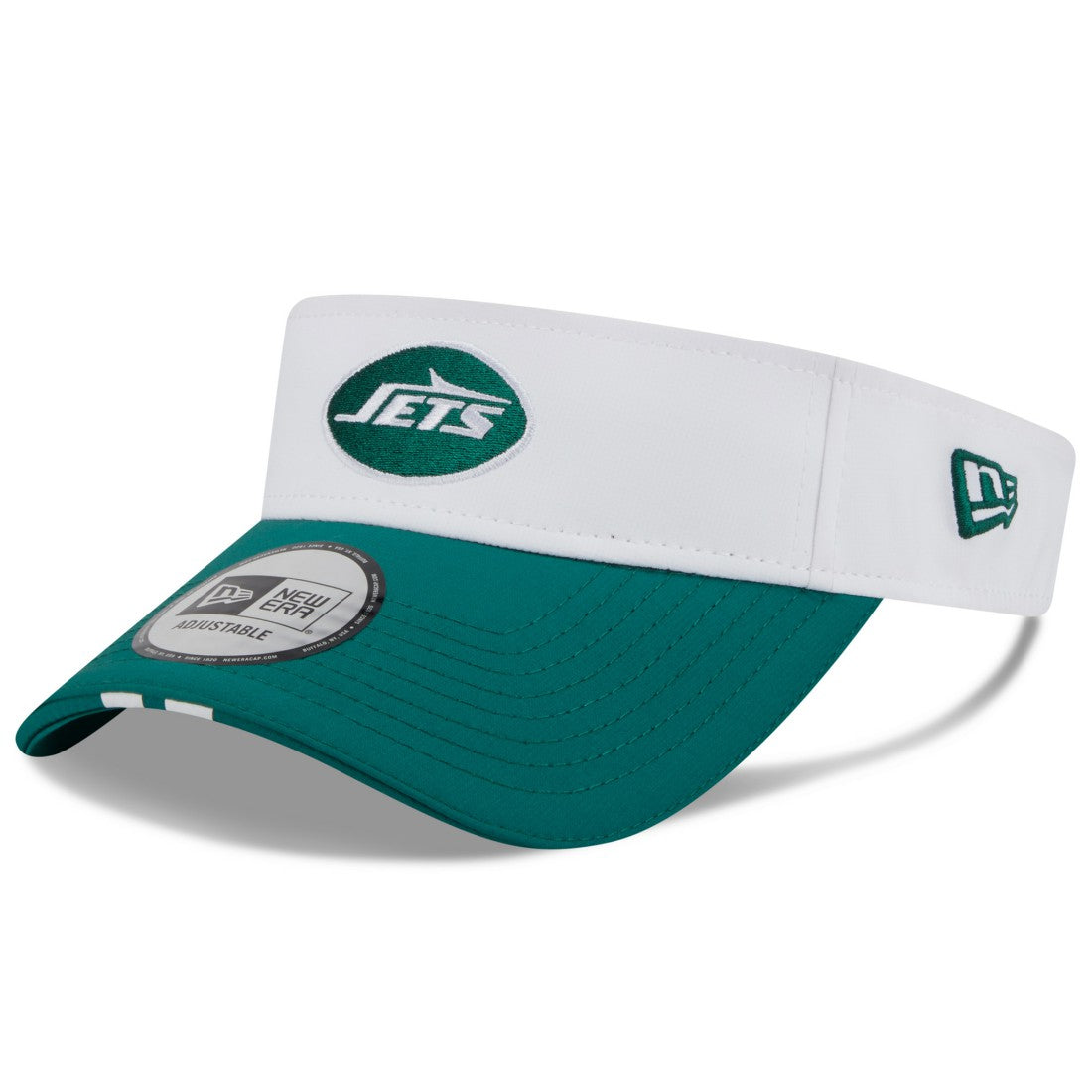 New York Jets New Era 2025 NFL Training Camp Adjustable Visor - White/Green sale