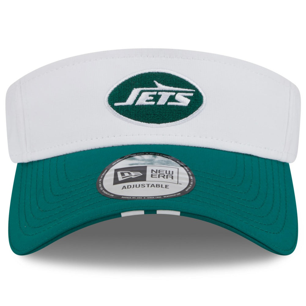 New York Jets New Era 2025 NFL Training Camp Adjustable Visor - White/Green sale