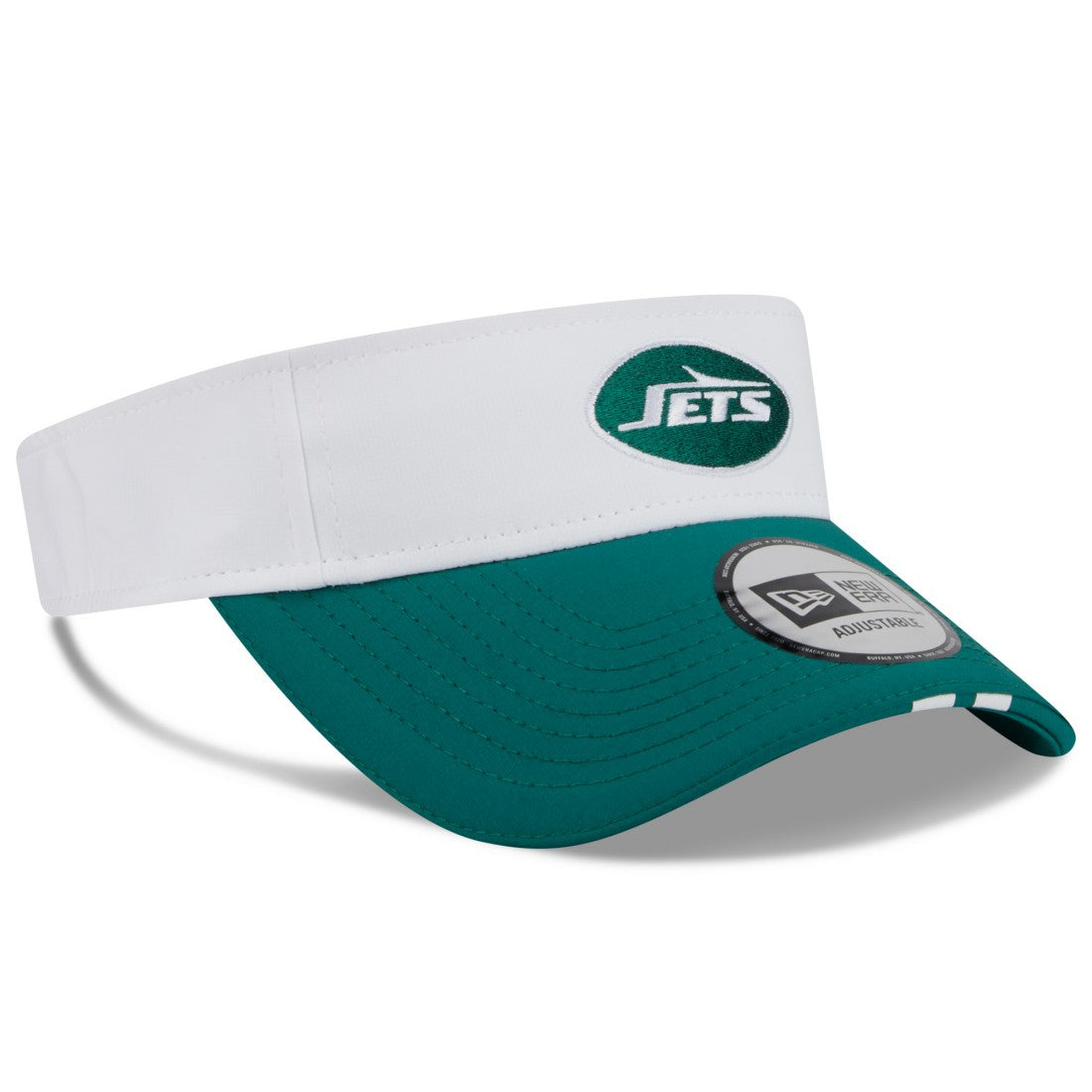 New York Jets New Era 2025 NFL Training Camp Adjustable Visor - White/Green sale