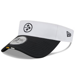 Pittsburgh Steelers New Era 2025 NFL Training Camp Adjustable Visor - White/Black discount