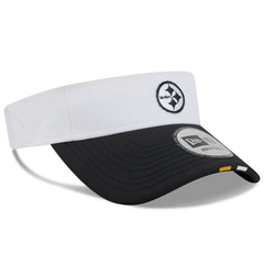 Pittsburgh Steelers New Era 2025 NFL Training Camp Adjustable Visor - White/Black discount