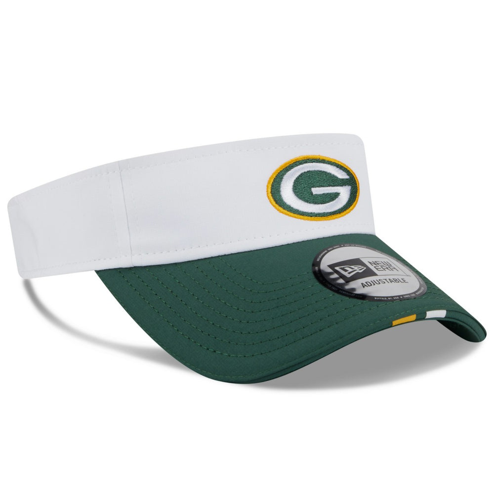 Green Bay Packers New Era 2025 NFL Training Camp Adjustable Visor - White/Green for sale