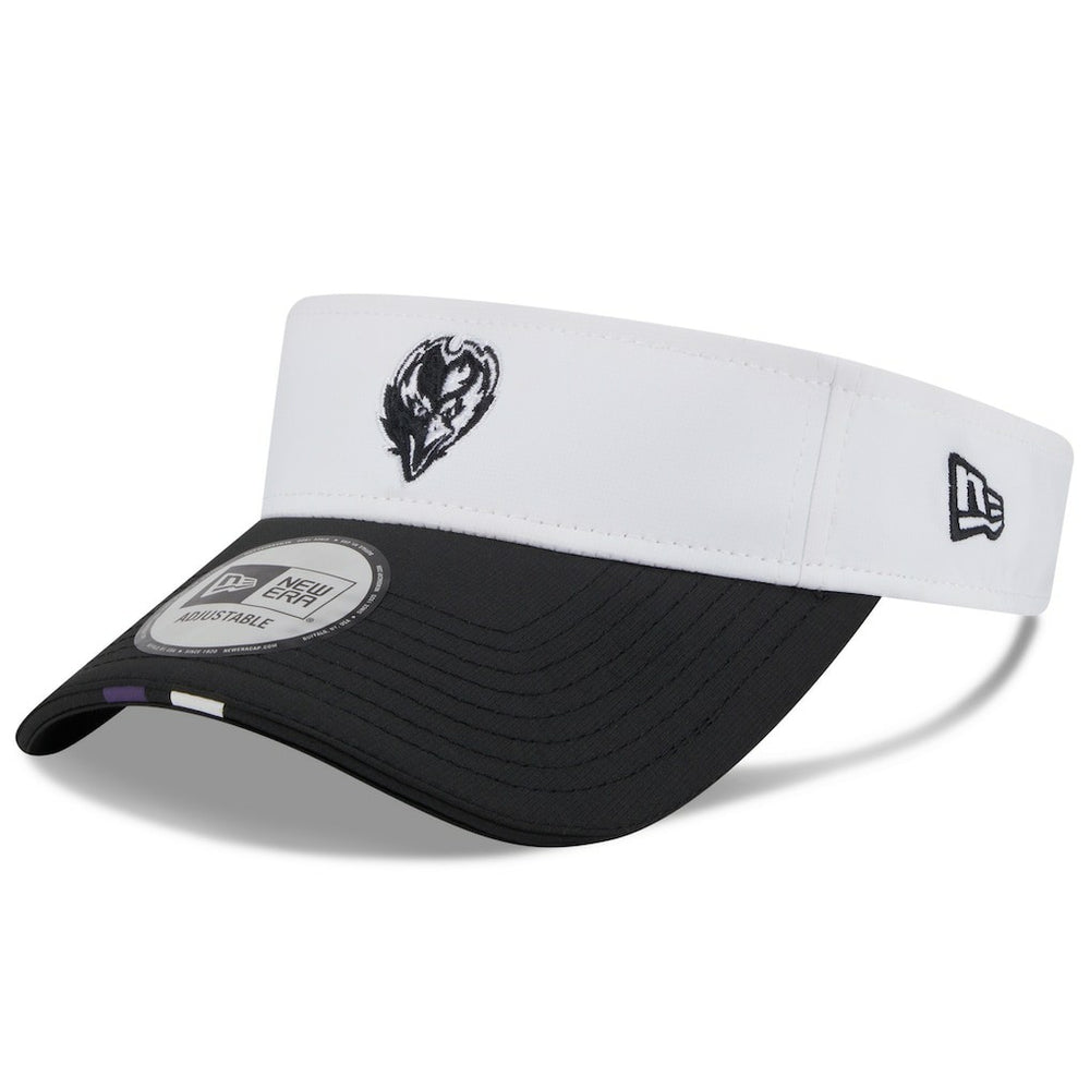 Baltimore Ravens New Era 2025 NFL Training Camp Adjustable Visor - White/Black on sale