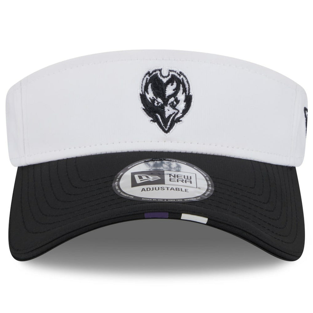 Baltimore Ravens New Era 2025 NFL Training Camp Adjustable Visor - White/Black on sale