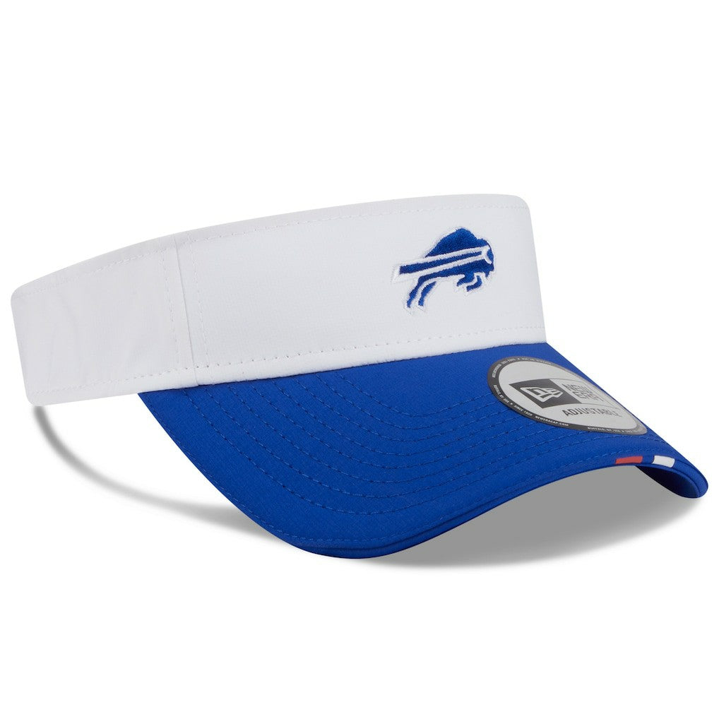 Buffalo Bills New Era 2025 NFL Training Camp Adjustable Visor - White/Royal for sale