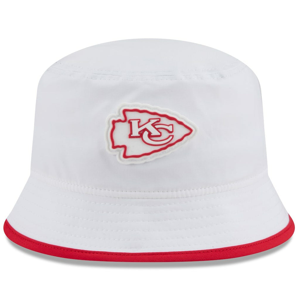 Kansas City Chiefs New Era 2025 NFL Training Camp Stretch Bucket Hat - White cheap
