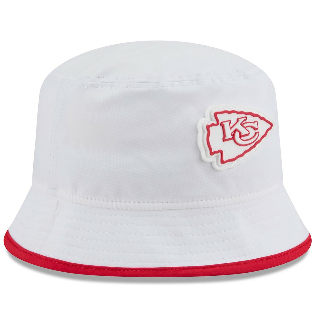Kansas City Chiefs New Era 2025 NFL Training Camp Stretch Bucket Hat - White cheap