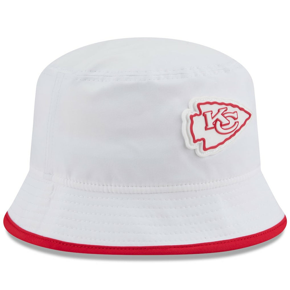 Kansas City Chiefs New Era 2025 NFL Training Camp Stretch Bucket Hat - White cheap