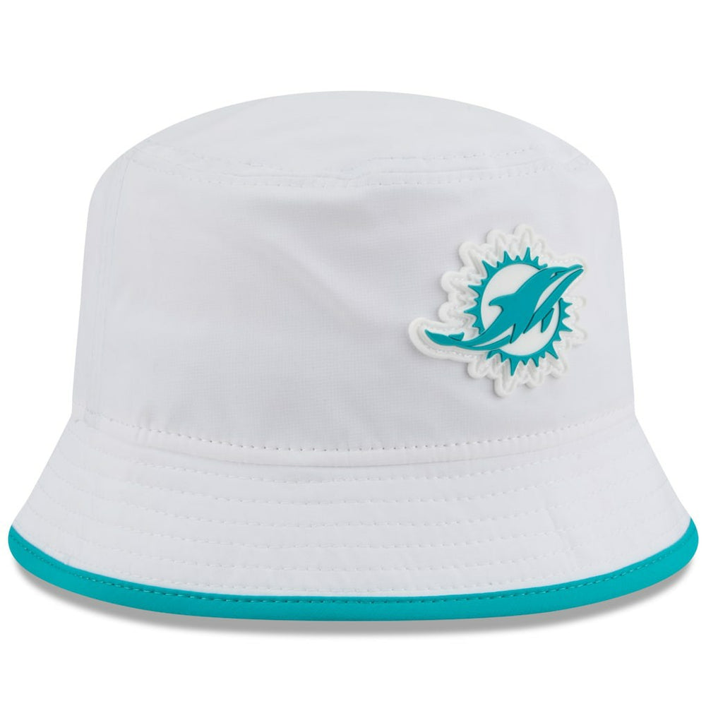 Miami Dolphins New Era 2025 NFL Training Camp Stretch Bucket Hat - White discount