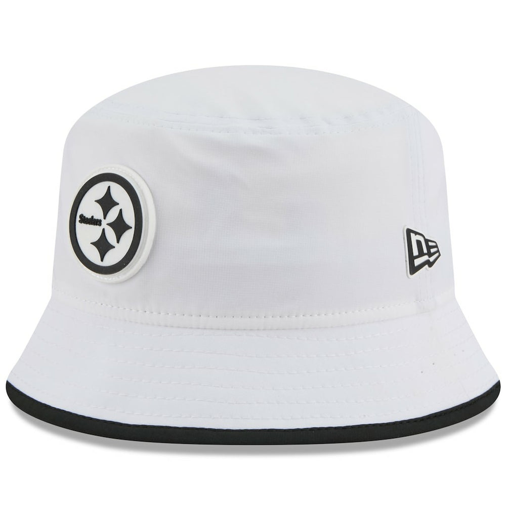 Pittsburgh Steelers New Era 2025 NFL Training Camp Stretch Bucket Hat - White sale