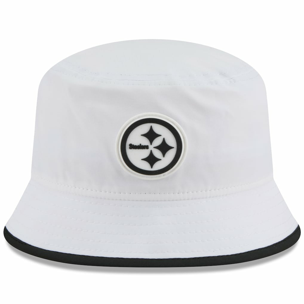 Pittsburgh Steelers New Era 2025 NFL Training Camp Stretch Bucket Hat - White sale