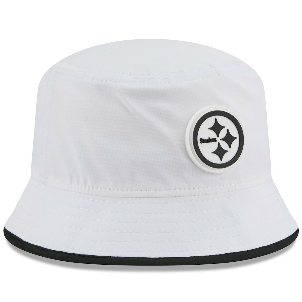 Pittsburgh Steelers New Era 2025 NFL Training Camp Stretch Bucket Hat - White sale