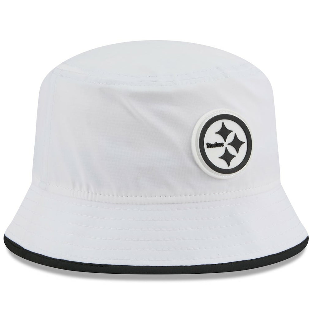 Pittsburgh Steelers New Era 2025 NFL Training Camp Stretch Bucket Hat - White sale