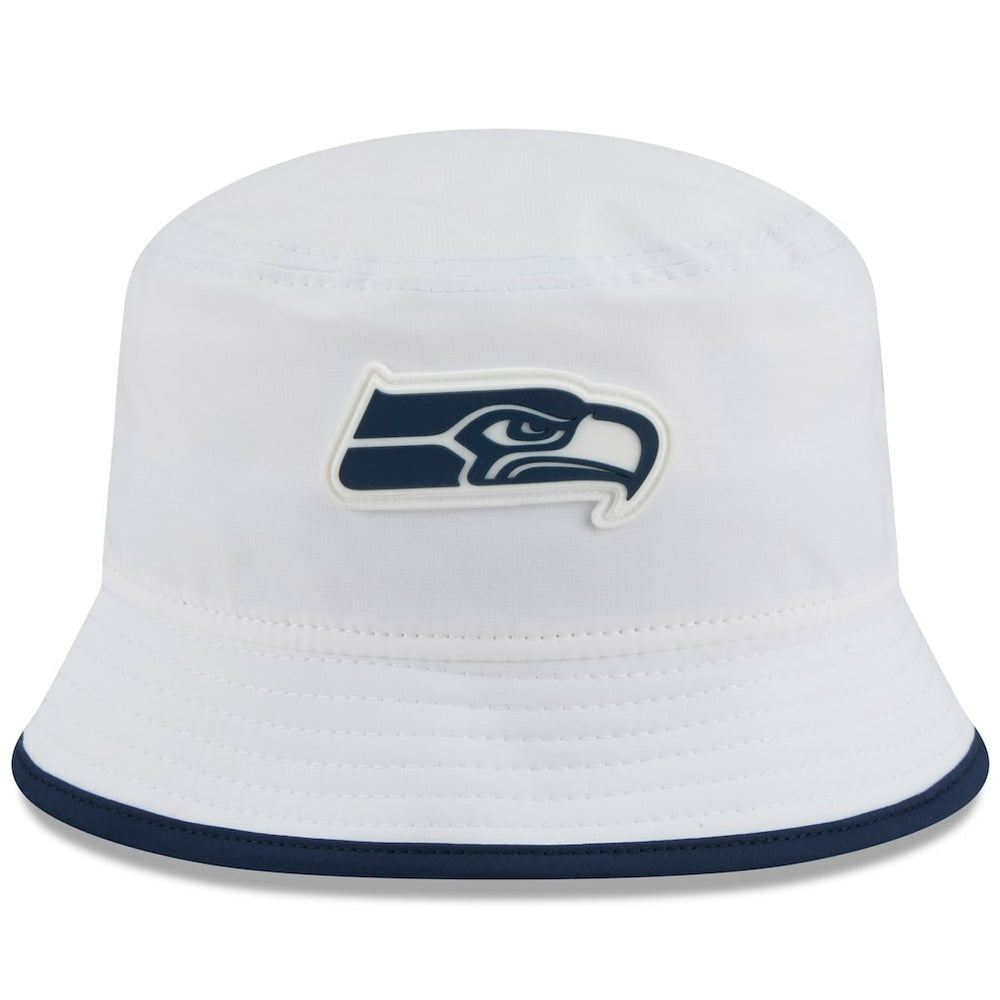 Seattle Seahawks New Era 2025 NFL Training Camp Stretch Bucket Hat - White outlet