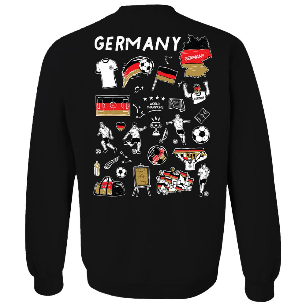 Germany National Team Vive La Fete Women's Impressions Artwork Pullover Sweatshirt - Black cheap