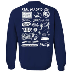 Real Madrid Vive La Fete Women's Impressions Artwork Pullover Sweatshirt - Navy outlet