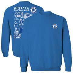 Chelsea Vive La Fete Women's Impressions Artwork Pullover Sweatshirt - Blue sale
