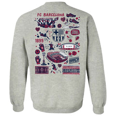 Barcelona Vive La Fete Women's Impressions Artwork Pullover Sweatshirt - Gray cheap