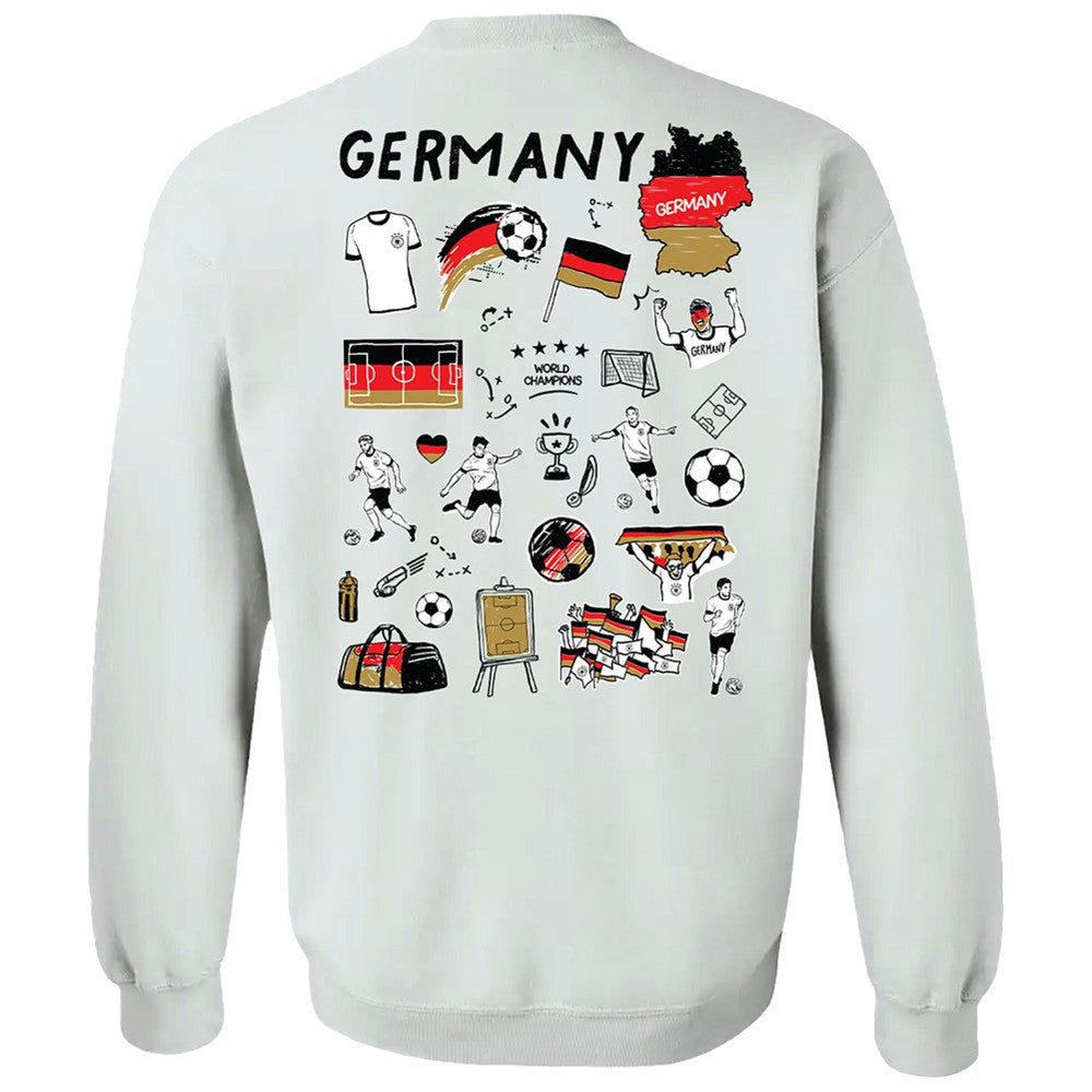 Germany National Team Vive La Fete Women's Impressions Artwork Pullover Sweatshirt - White outlet