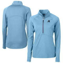 Arizona Diamondbacks Cutter & Buck Women's Raglan Adapt Eco Knit Stretch Recycled Half-Zip Top Powder Blue