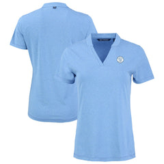 Milwaukee Brewers Cutter & Buck Forge Heathered Stretch Blade Top Heather Powder Blue