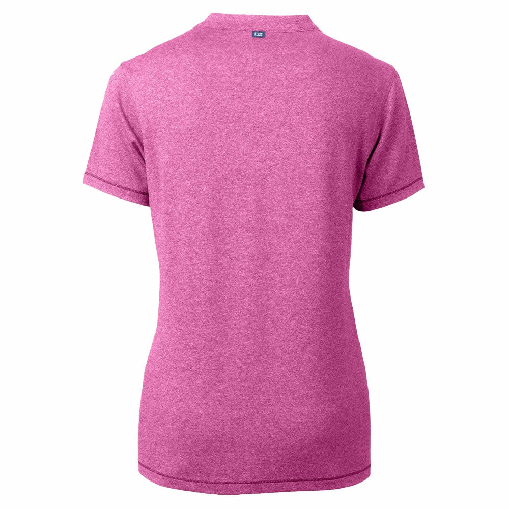 Minnesota Twins Cutter & Buck Forge Heathered Stretch Blade Top Light Pink