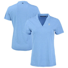 Detroit Tigers Cutter & Buck Forge Heathered Stretch Blade Top Heather Powder Blue