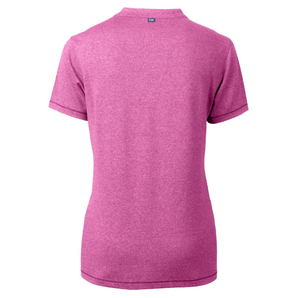 Philadelphia Phillies Cutter & Buck Forge Heathered Stretch Blade Top Light Pink
