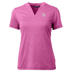 San Diego Padres Cutter & Buck Forge Heathered Stretch Blade Top Light Pink