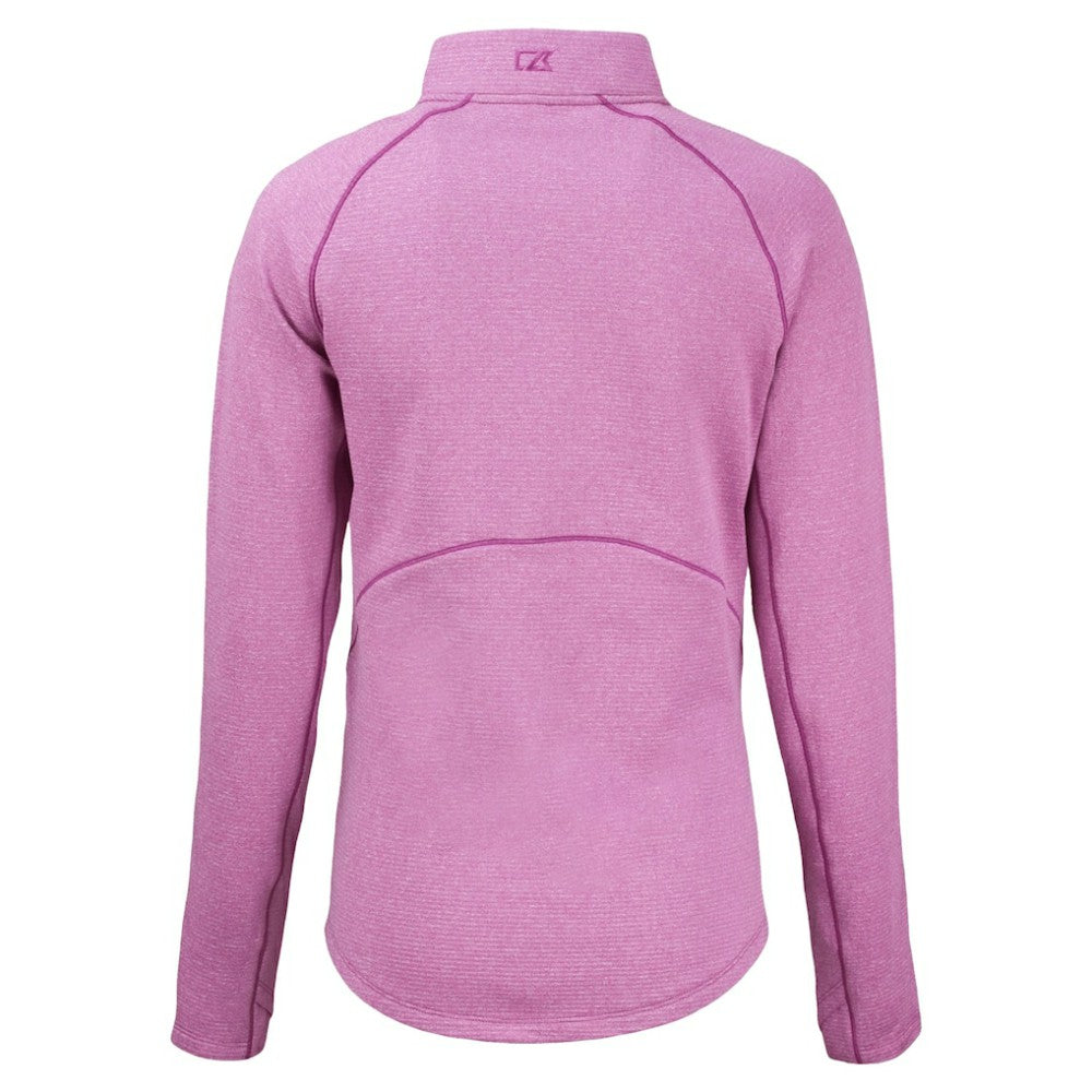 Washington Nationals Cutter & Buck Women's Peshastin Eco Fleece Recycled Half-Zip Jacket Heather Light Pink