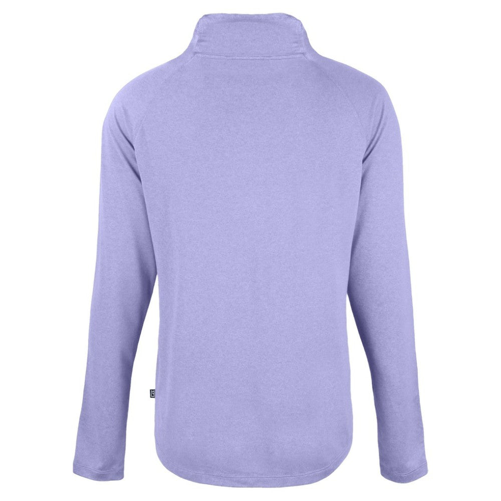 Minnesota Twins Cutter & Buck Women's Coastline Epic Comfort Eco Recycled Funnel Neck Pullover Top Lavender