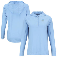 Philadelphia Phillies Cutter & Buck Women's Coastline Epic Comfort Eco Recycled Long Sleeve Hoodie T-Shirt Powder Blue