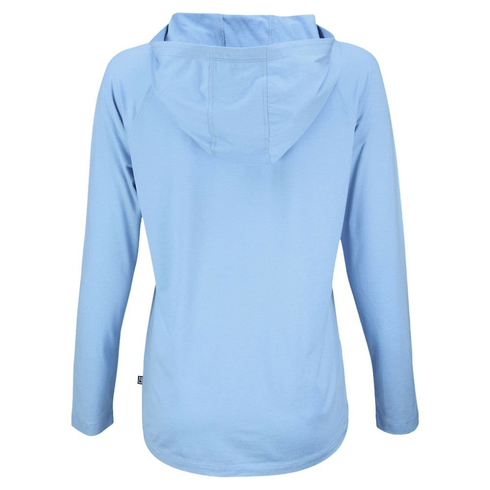 Philadelphia Phillies Cutter & Buck Women's Coastline Epic Comfort Eco Recycled Long Sleeve Hoodie T-Shirt Powder Blue