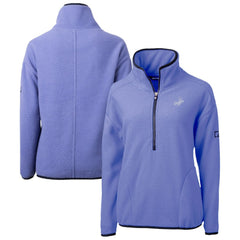 Los Angeles Dodgers Cutter & Buck Women's Cascade Eco Fleece Half-Zip Jacket Lavender