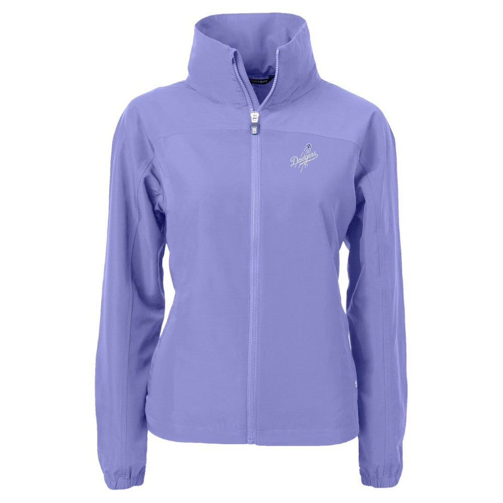 Los Angeles Dodgers Cutter & Buck Women's Charter Eco Recycled Full-Zip Jacket Lavender