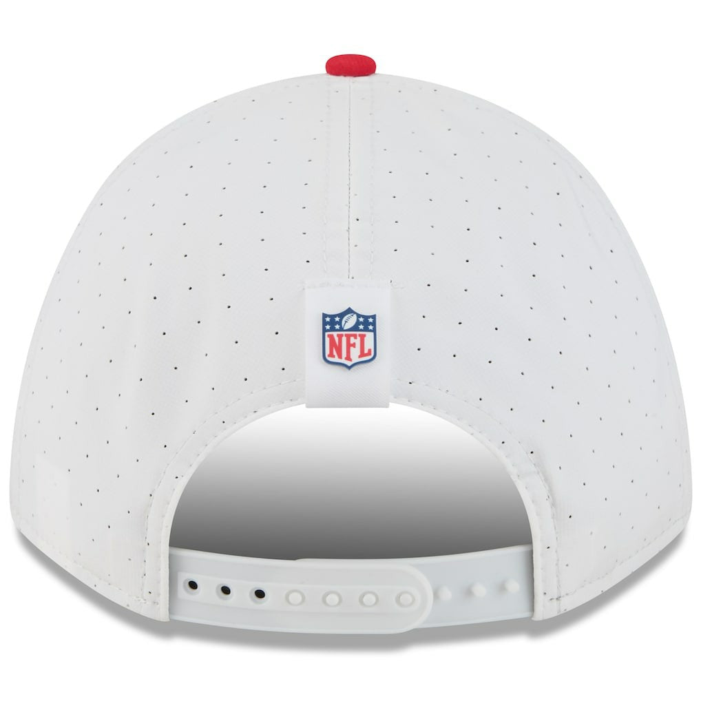 Kansas City Chiefs New Era Youth 2025 NFL Training Camp A-Frame 9FORTY Adjustable Hat - White/Red outlet