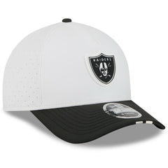 Las Vegas Raiders New Era Youth 2025 NFL Training Camp A-Frame 9FORTY Adjustable Hat - White/Black cheap