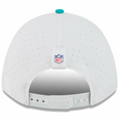 Miami Dolphins New Era Youth 2025 NFL Training Camp A-Frame 9FORTY Adjustable Hat - White/Aqua sale